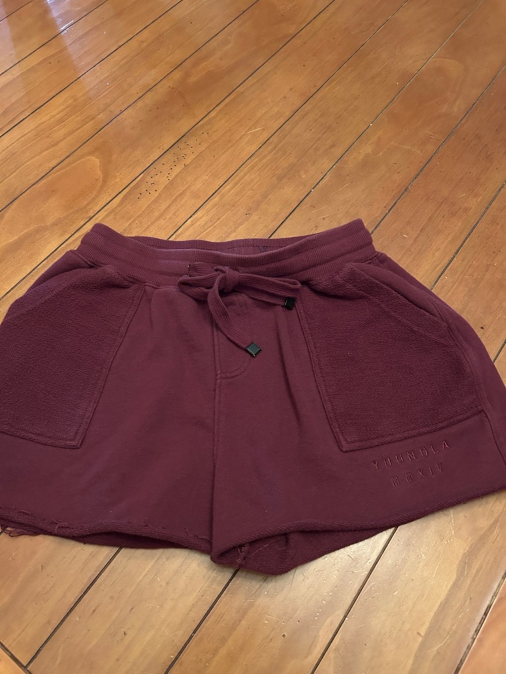 YoungLA Reverse Terry Maroon Shorts – Medium